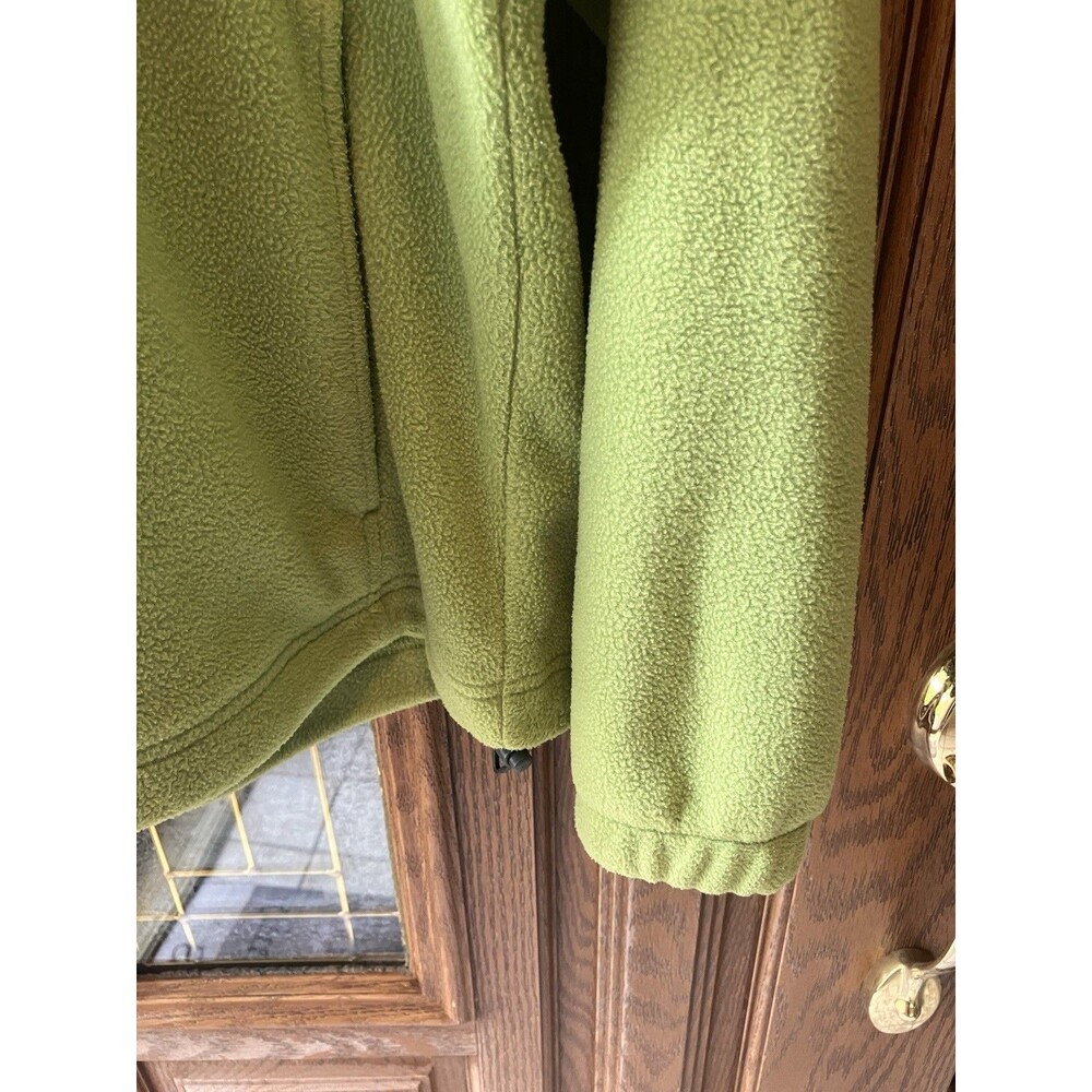 Columbia Full Zip Fleece Jacket Women's Sz M Lime Green‎ Full Zip Logo Gorpcore - Picture 4 of 13